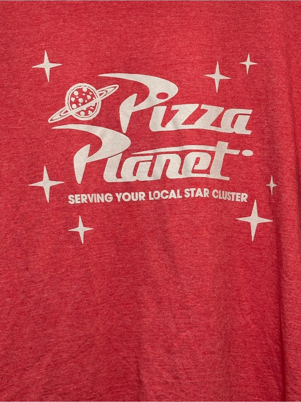 Disney Pixar Toy Story Pizza Planet Graphic Tee Red Size Small